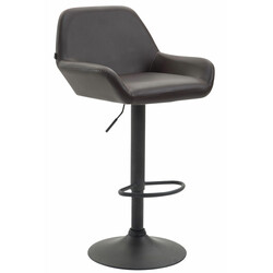 Modern höj- och sänkbar barstol med konstläder och fotstöd