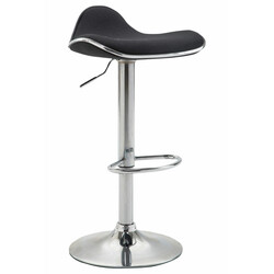 Elegant justerbar barstol i tyg med kromad ram
