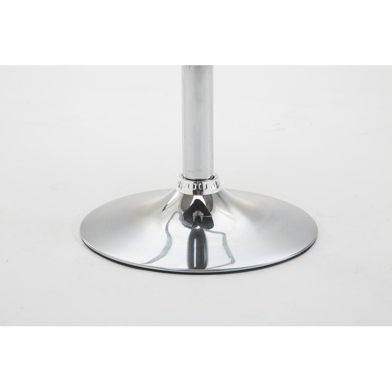 Elegant justerbar barstol i tyg med kromad ram