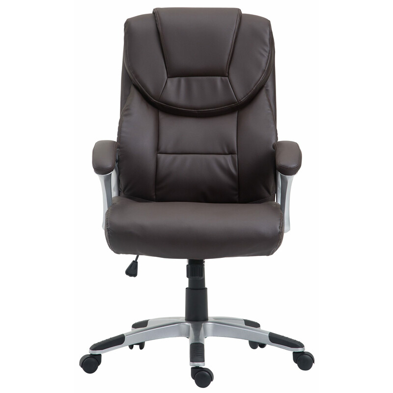 Ergonomisk kontorsstol med konstläder och gungmekanism