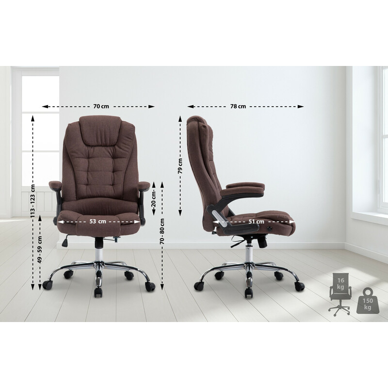 Ergonomisk chefsstol med gungmekanism och justerbar höjd