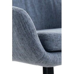 Modern barstol i tyg med stabil bokträstomme