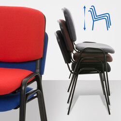 Bekväm stapelbar konferensstol med slitstark klädsel