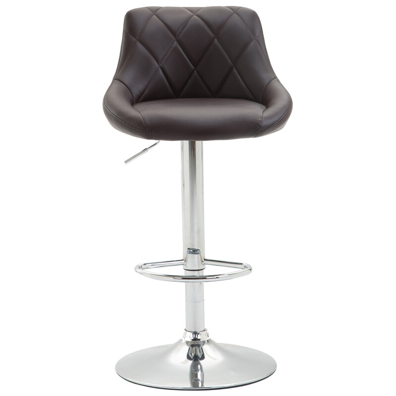 Bekväm matbordsstol i konstläder med stabil bokträstomme