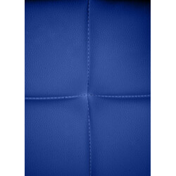 Elegant quiltad stol i konstläder med svart metallram