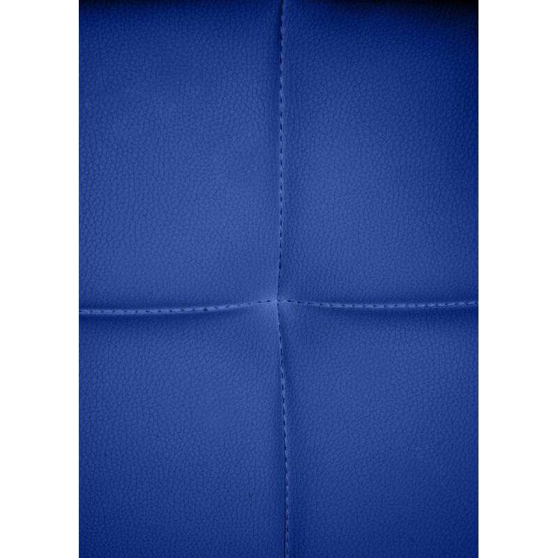 Elegant quiltad stol i konstläder med svart metallram