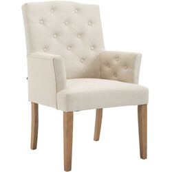 Elegant chesterfield matstol med bekväm stoppning och stabila träben