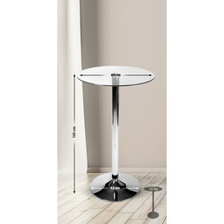 Elegant ståbord med glasbordsskiva för hem och evenemang