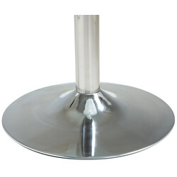 Elegant runt glasbord med kromad ram för mångsidig användning