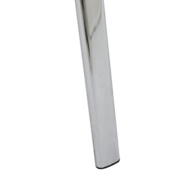 Komfortabel stapelbar stol med konstläder och kromad ram