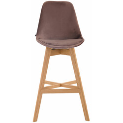 Elegant och bekväm barstol i sammet med ekram