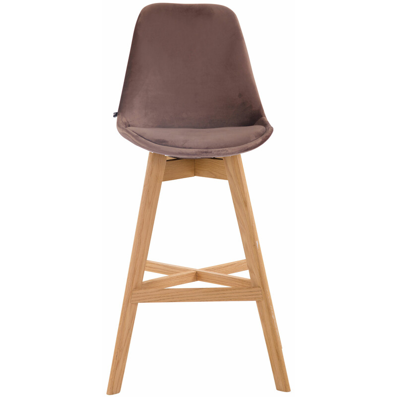 Elegant och bekväm barstol i sammet med ekram