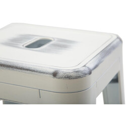 Industriell stapelbar barstol i pulverlackerad metall