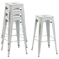 Industriell stapelbar barstol i pulverlackerad metall