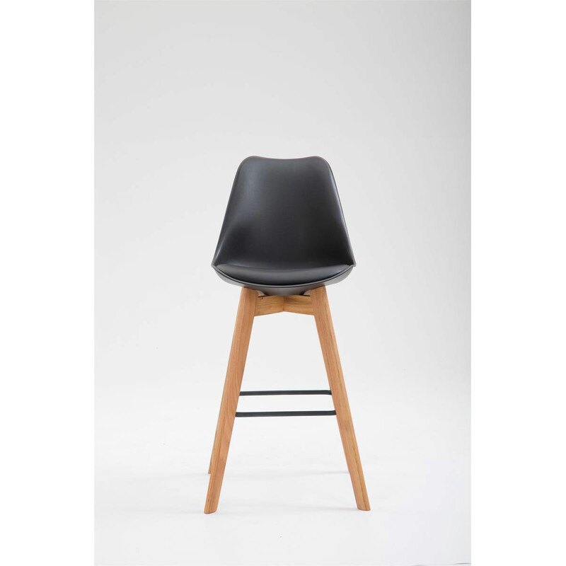 Bekväm och modern barstol med ekstomme och sammetklädsel