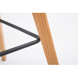 Bekväm och modern barstol med ekstomme och sammetklädsel