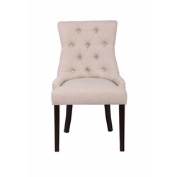 Elegant matstol med quiltad sits och träben