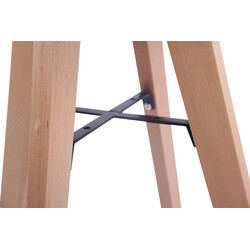 Runt matbord i MDF med bokträstativ och golvskydd