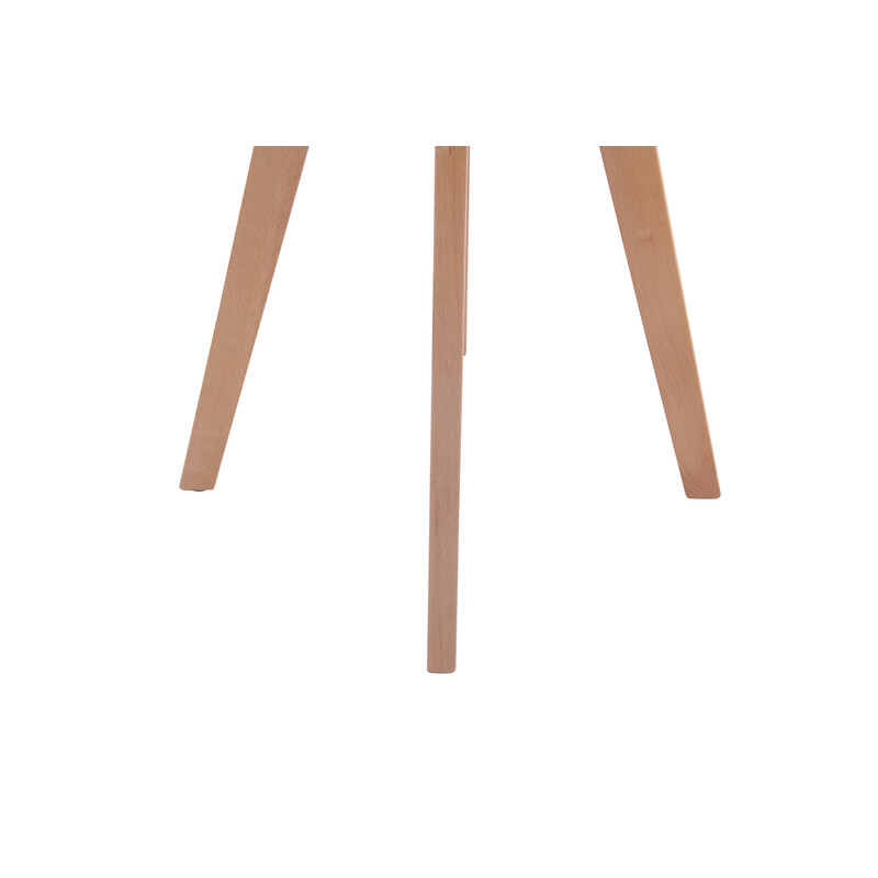 Runt matbord i MDF med bokträstativ och golvskydd