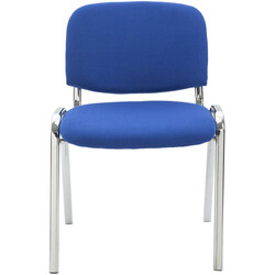 Stapelbar bekväm stol med vadderad sits och metallram