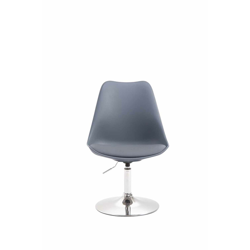 Modern justerbar stol i konstläder med metallbas