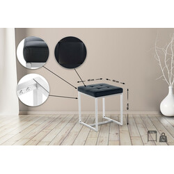 Bekväm och mångsidig pall i konstläder med stålstomme