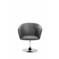 Modern roterbar fåtölj i konstläder med stabil bas