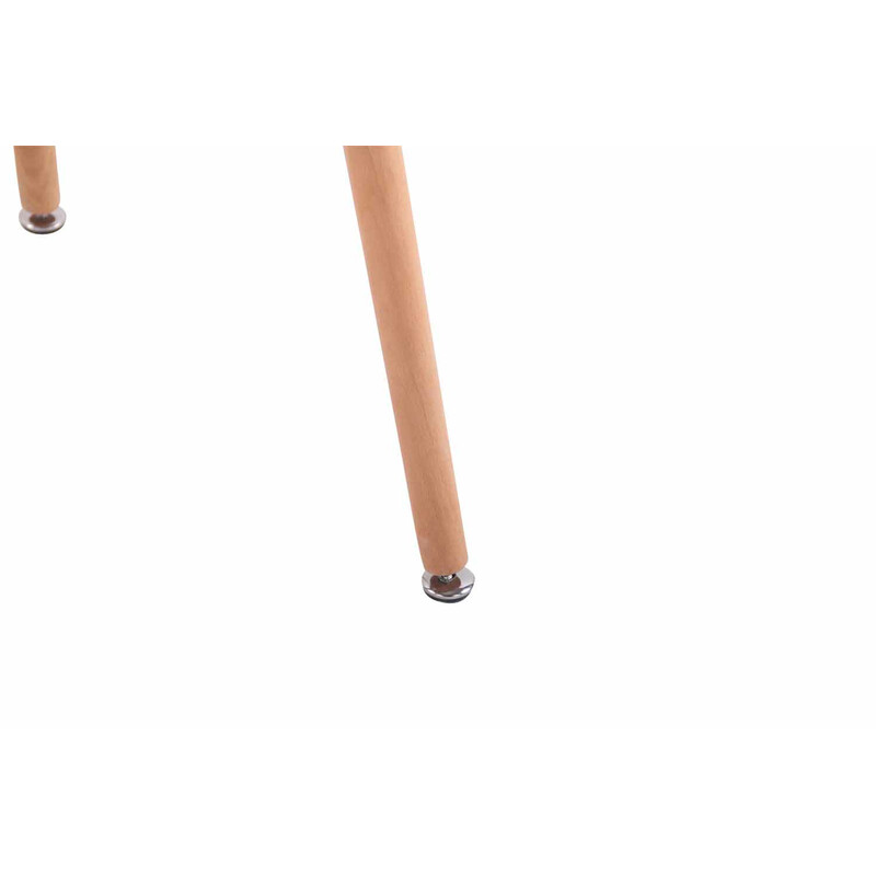 Triangulärt matbord i MDF med bokträsstativ