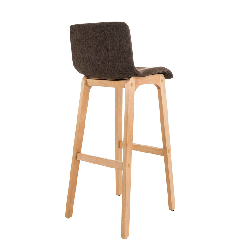 Modern barstol i tyg och bok med ergonomisk design