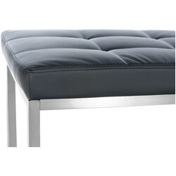 Mångsidig bänk i konstläder med rostfri stålstomme