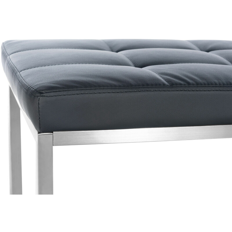 Mångsidig bänk i konstläder med rostfri stålstomme