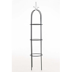 Stödpelare för klätterväxter i svartmålad metall 190 cm