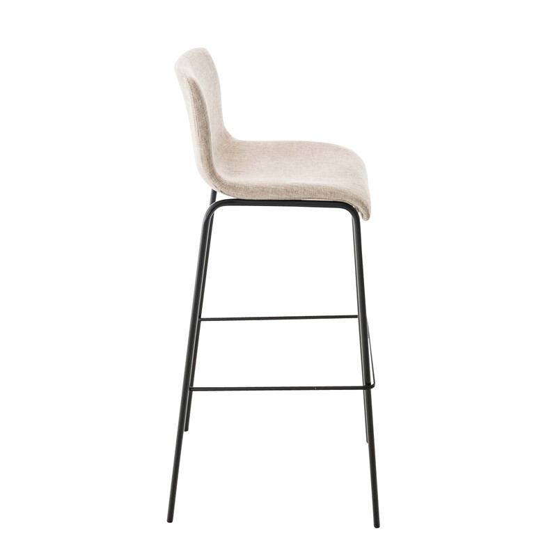 Modern ergonomisk barstol i metall och polyester