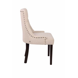 Elegant matstol med quiltad sits och träben