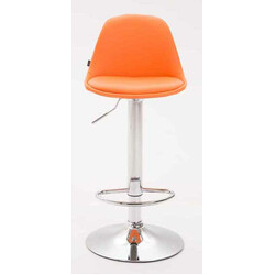 Justerbara moderna barstolar i konstläder med fotstöd