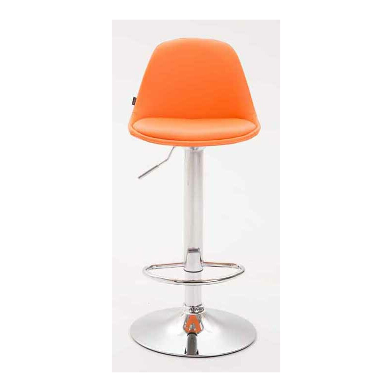 Justerbara moderna barstolar i konstläder med fotstöd