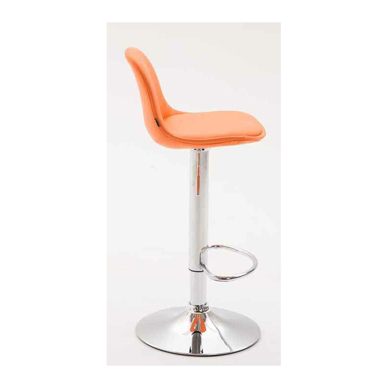 Justerbara moderna barstolar i konstläder med fotstöd