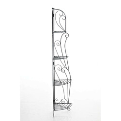 Robust hopfällbar järnhylla med antik design och lantlig dekoration