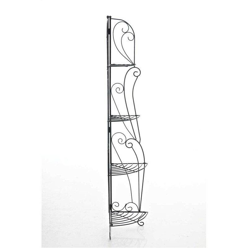Robust hopfällbar järnhylla med antik design och lantlig dekoration