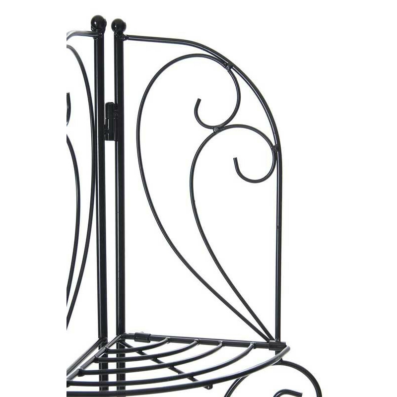 Robust hopfällbar järnhylla med antik design och lantlig dekoration