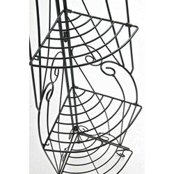 Robust hopfällbar järnhylla med antik design och lantlig dekoration