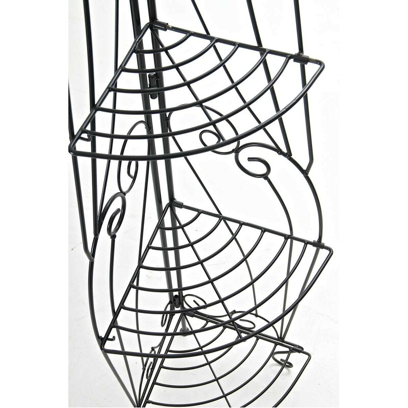 Robust hopfällbar järnhylla med antik design och lantlig dekoration