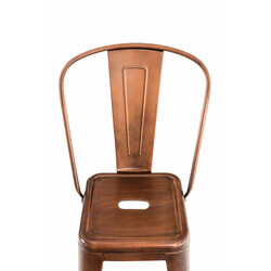 Eleganta barstolar i metall med bekvämt fotstöd