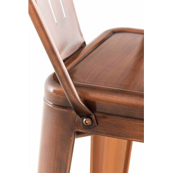 Eleganta barstolar i metall med bekvämt fotstöd