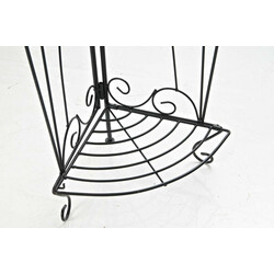 Robust hopfällbar järnhylla med antik design och lantlig dekoration