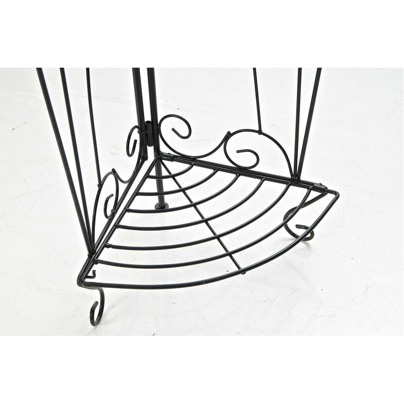 Robust hopfällbar järnhylla med antik design och lantlig dekoration