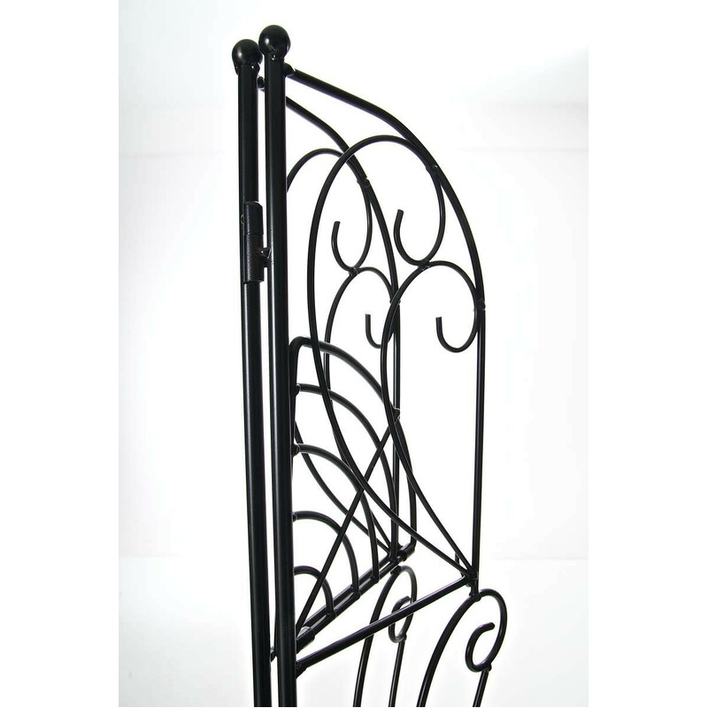 Robust hopfällbar järnhylla med antik design och lantlig dekoration