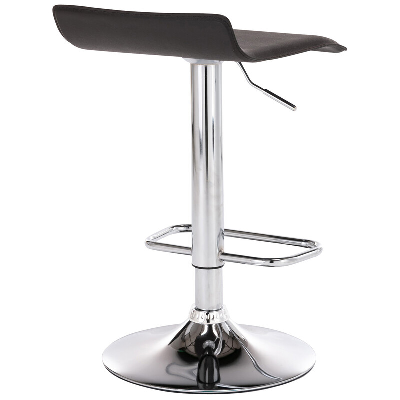 Eleganta justerbara barstolar med konstläder och kromad ram