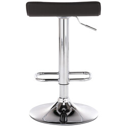 Eleganta justerbara barstolar med konstläder och kromad ram