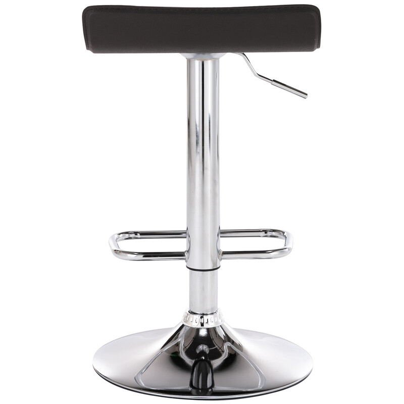 Eleganta justerbara barstolar med konstläder och kromad ram